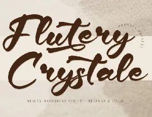 Flutery Crystale font