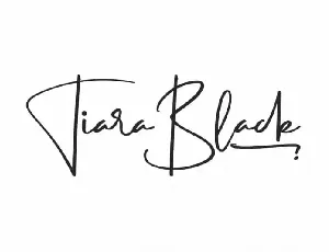 Tiara Black Calligraphy font