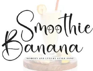 Smoothie Banana Script font