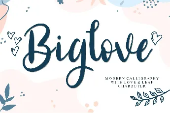 Biglove - Personal Use font