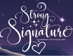 Strong Signature font