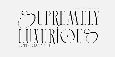 Supremely Luxurious Demo font