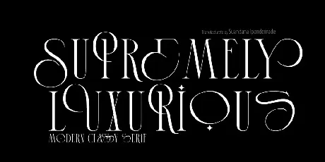 Supremely Luxurious Demo font