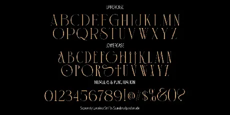 Supremely Luxurious Demo font