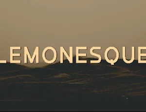 Lemonesque font