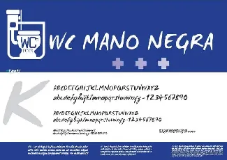 WC Mano Negra Brush font