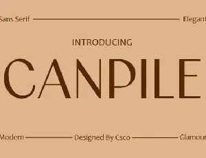 Canpile font