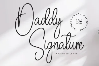 Daddy Signature Script font