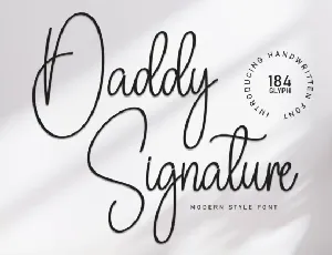 Daddy Signature Script font