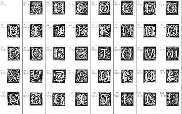 Typographer Woodcut Initials One font