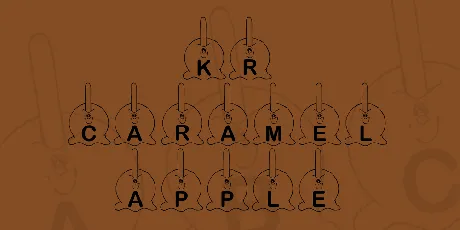 KR Caramel Apple font