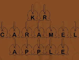 KR Caramel Apple font