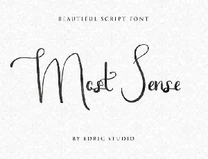 Most Sense Brush font