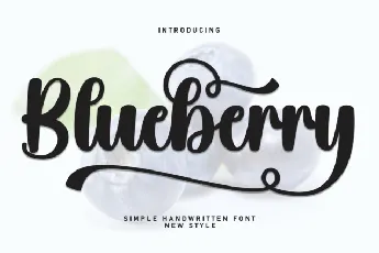 Blueberry Script font