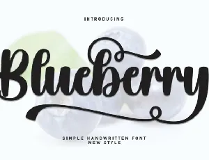 Blueberry Script font