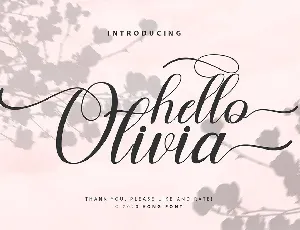 Hello Olivia Modern Calligraphy font