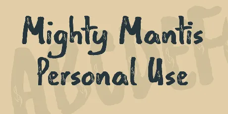 Mighty Mantis Personal Use font