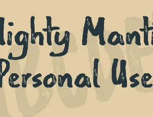 Mighty Mantis Personal Use font