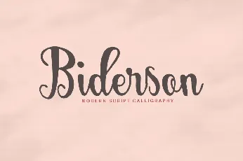 Biderson font