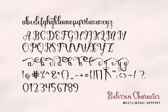 Biderson font