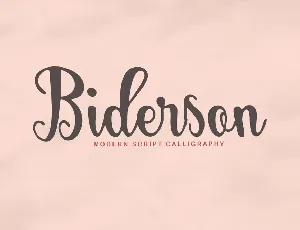 Biderson font