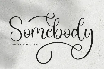 Somebody Script Typeface font