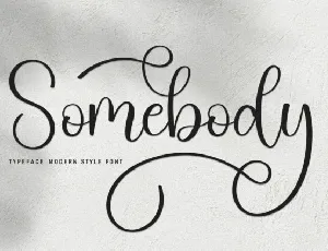 Somebody Script Typeface font