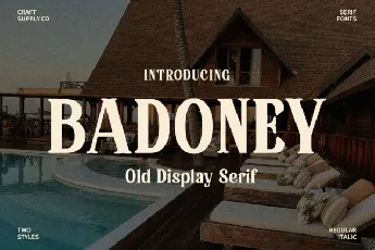 Badoney font