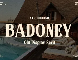 Badoney font