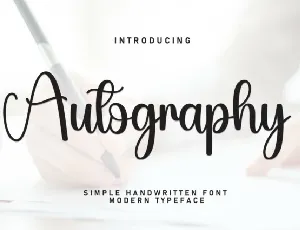 Autography Script Typeface font