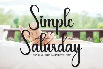 Simple Saturday Script Typeface font