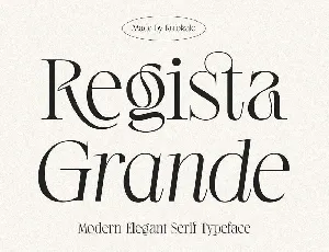 Regista Grande font