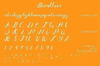 Bardlove Demo font