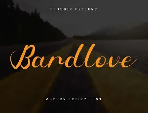 Bardlove Demo font