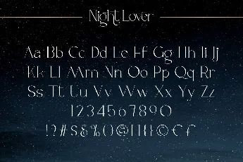 Night Lover Demo font