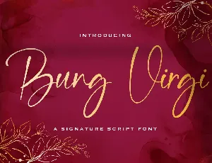 Bung Virgi font