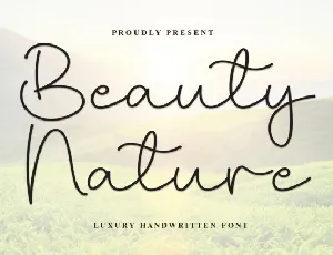 Beauty Nature Script font