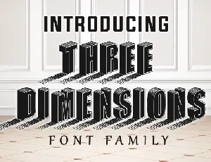 Three Dimensions font