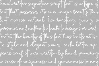 Halistine Signature font