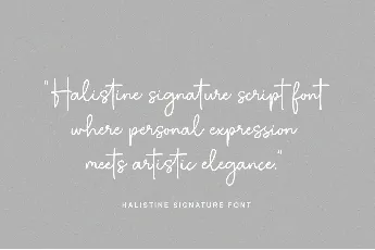 Halistine Signature font