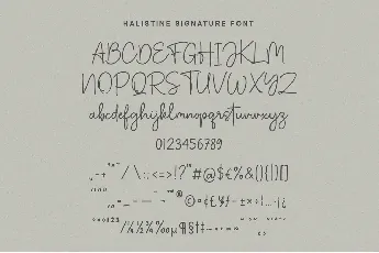 Halistine Signature font