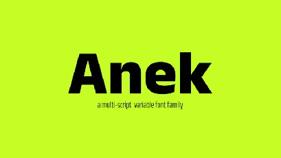 Anek Family font