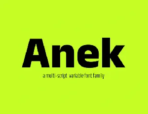 Anek Family font