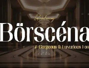 Borscena Personal Use font