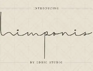 Himponis Signature font