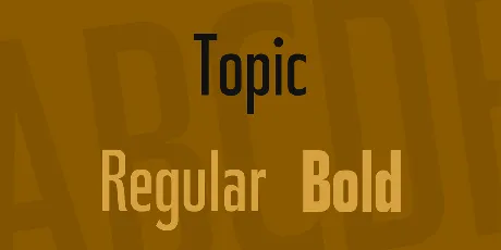 Topic font