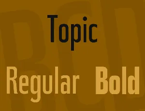 Topic font