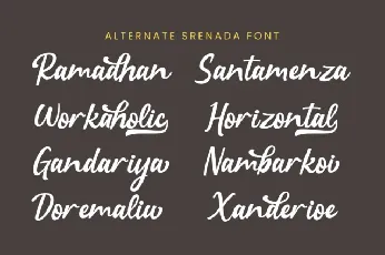 Srenada font