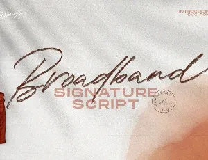 The Broadband Script font