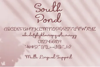 South Pond font